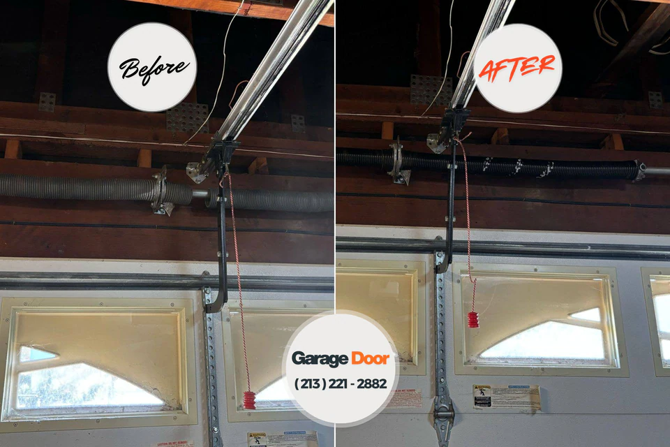 Before and after: garage door repair 28751